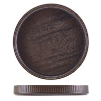 Cinder Black Fluted Presentation Plate